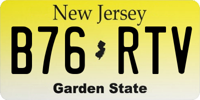 NJ license plate B76RTV