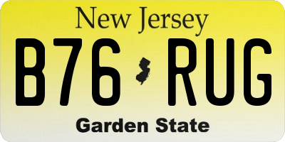 NJ license plate B76RUG