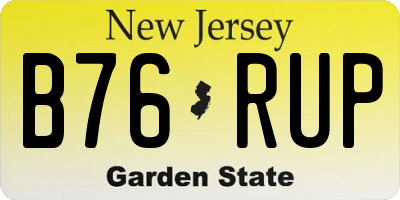 NJ license plate B76RUP
