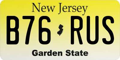 NJ license plate B76RUS