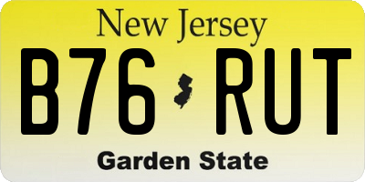 NJ license plate B76RUT