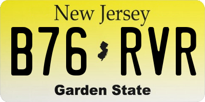NJ license plate B76RVR