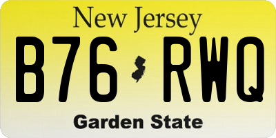 NJ license plate B76RWQ