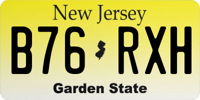 NJ license plate B76RXH