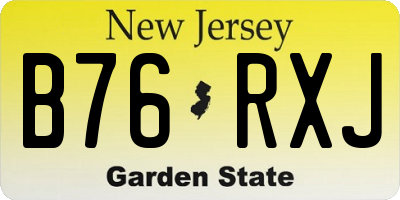 NJ license plate B76RXJ
