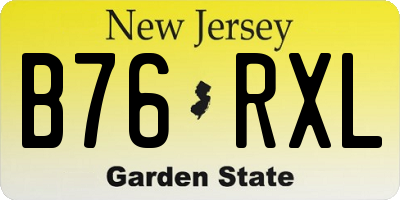 NJ license plate B76RXL