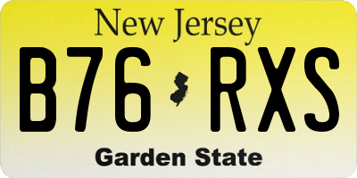 NJ license plate B76RXS