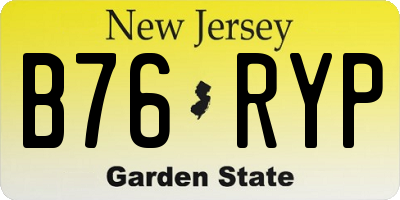 NJ license plate B76RYP