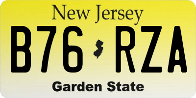 NJ license plate B76RZA