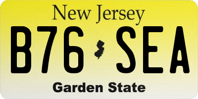 NJ license plate B76SEA