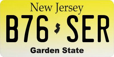 NJ license plate B76SER