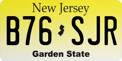 NJ license plate B76SJR