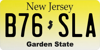 NJ license plate B76SLA