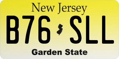 NJ license plate B76SLL