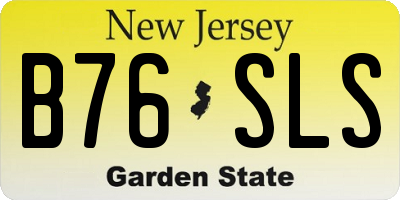 NJ license plate B76SLS