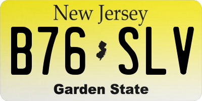 NJ license plate B76SLV