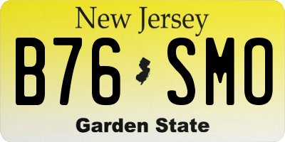 NJ license plate B76SMO