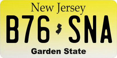 NJ license plate B76SNA