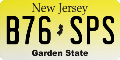 NJ license plate B76SPS
