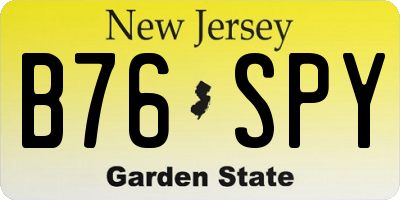 NJ license plate B76SPY