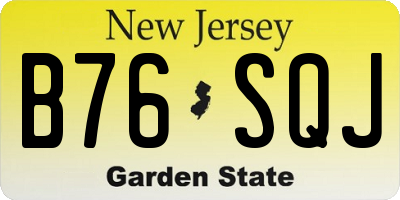 NJ license plate B76SQJ