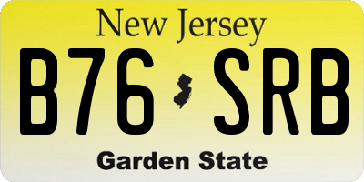NJ license plate B76SRB