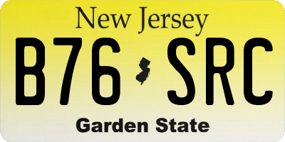 NJ license plate B76SRC