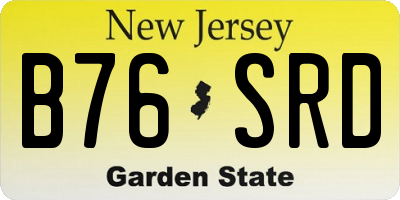 NJ license plate B76SRD