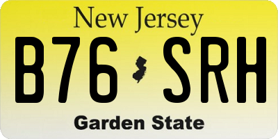 NJ license plate B76SRH