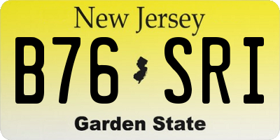 NJ license plate B76SRI