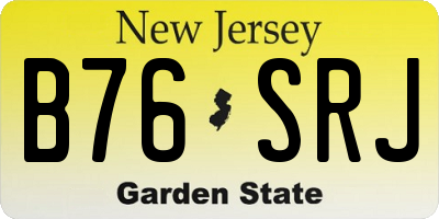NJ license plate B76SRJ