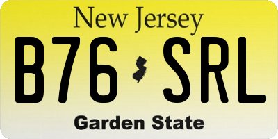 NJ license plate B76SRL