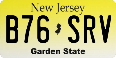 NJ license plate B76SRV