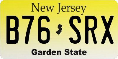 NJ license plate B76SRX