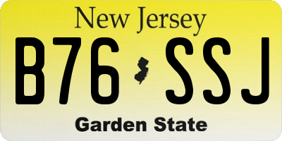 NJ license plate B76SSJ