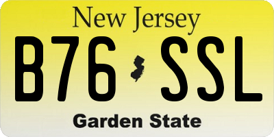 NJ license plate B76SSL