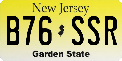 NJ license plate B76SSR