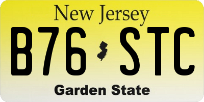 NJ license plate B76STC