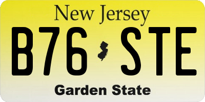 NJ license plate B76STE