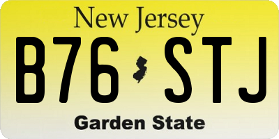 NJ license plate B76STJ