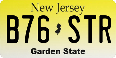 NJ license plate B76STR
