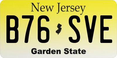 NJ license plate B76SVE