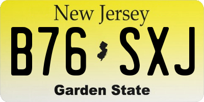NJ license plate B76SXJ