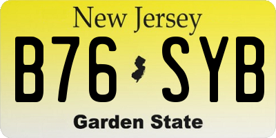NJ license plate B76SYB