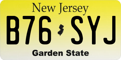 NJ license plate B76SYJ