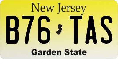 NJ license plate B76TAS