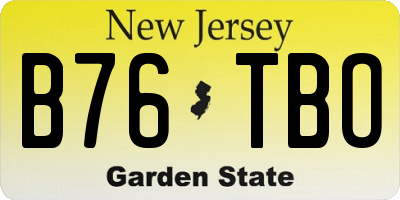 NJ license plate B76TBO