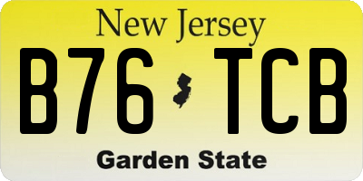 NJ license plate B76TCB