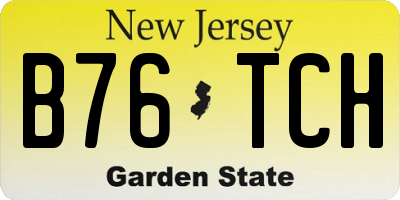 NJ license plate B76TCH