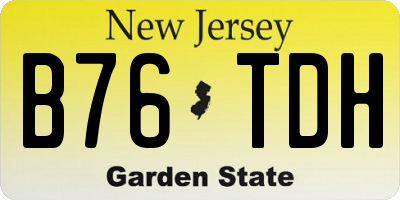NJ license plate B76TDH